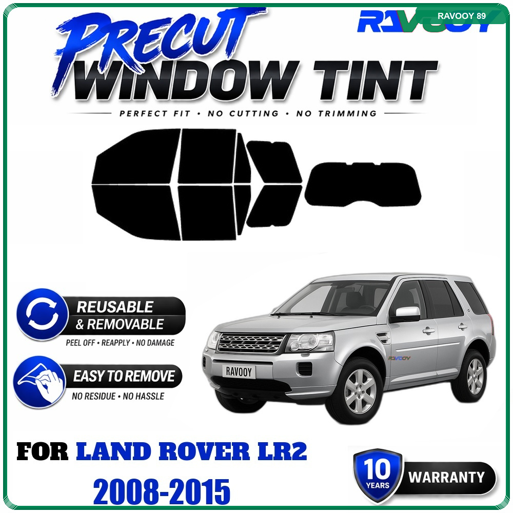 Air Bubble Remover - RAVOOYプレカットウィンドウティント、再利用可能な取り外し可能なEPUフィルム、ランドローバーLR2 2008-2015年モデルにカスタムフィット、UV熱保護