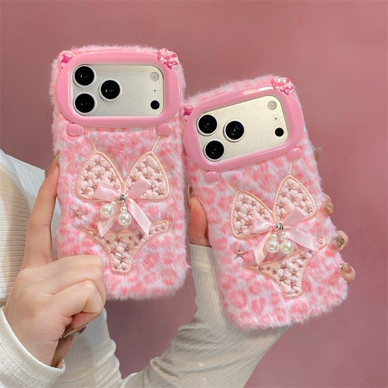 Apple Iphone 15 - パールビキニデザインプラッシュケース iPhone 17 16 15 14
