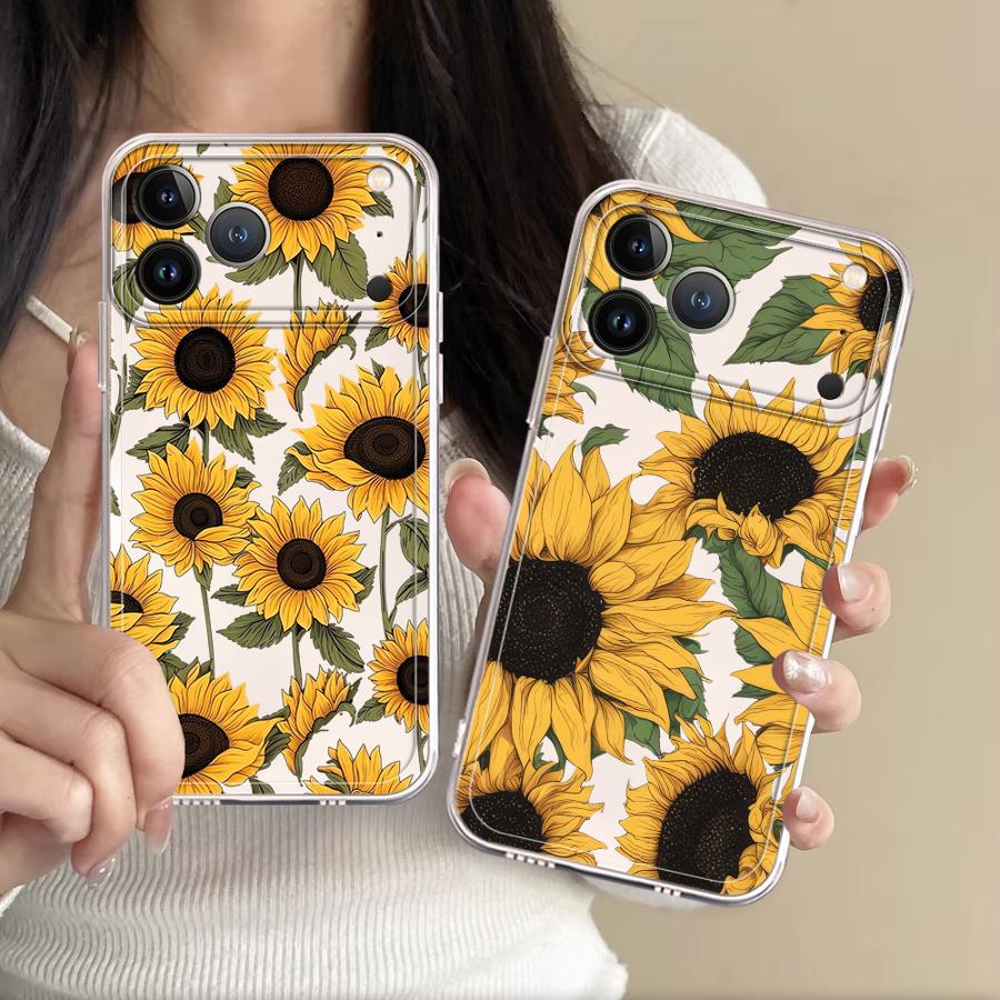Apple Iphone 16 - かわいいひまわり柄ケース Apple iPhone 17 Pro Max