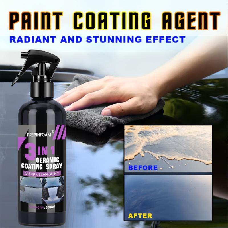 Nano Liquid Coating - 3 in 1 カーセラミック液体コーティングスプレー ナノ疎水層保護剤 自動車外装塗装ケア