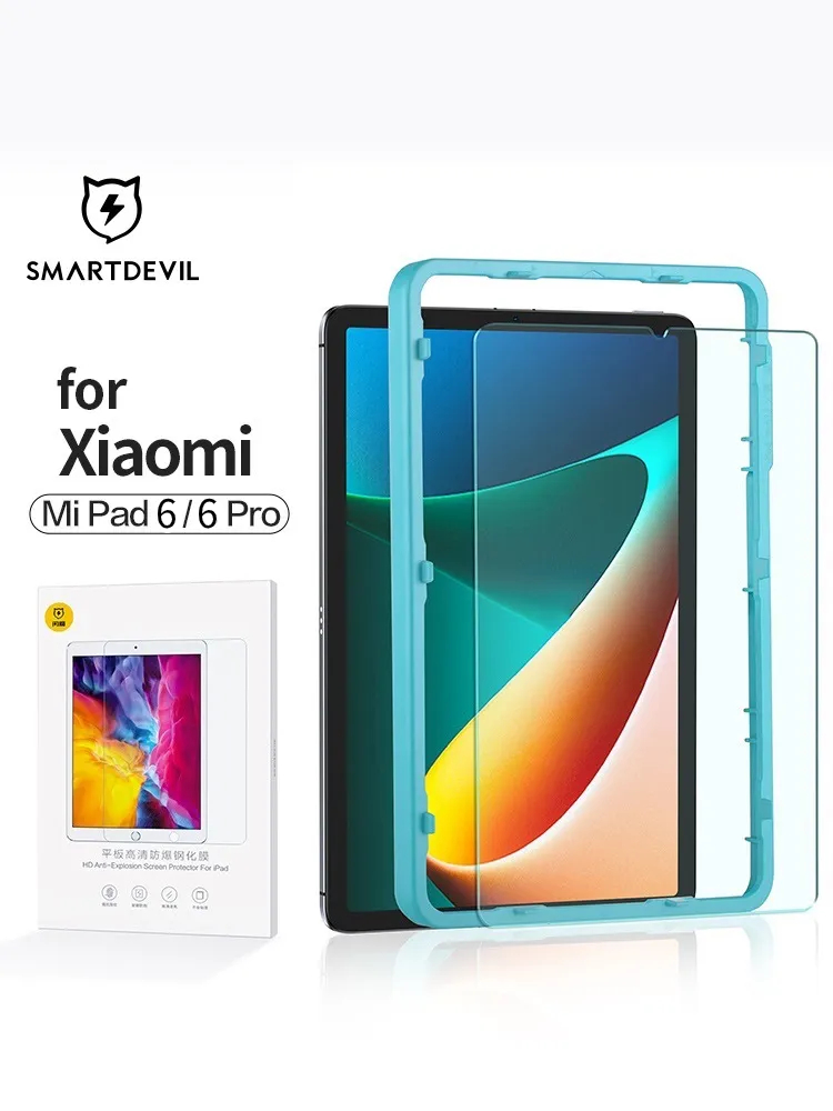 Screen Alignment Tool - SmartDevil-Xiaomi Mi Pad 6携帯電話用強化ガラス,12.4インチ,HDスクリーンプロテクター,青色,9h