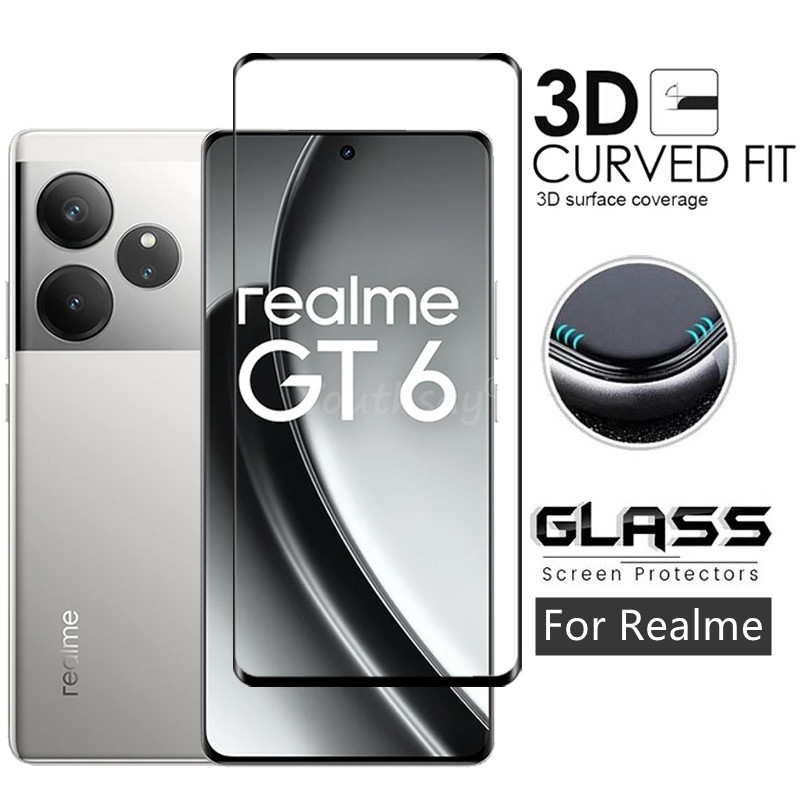 Realme Gt 6 - フルカバーガラス Realme GT 6 強化ガラス Realme