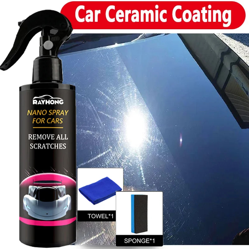 Nano Liquid Coating - セラミックコーティング車用ペイントミラーシャインクリスタルワックススプレーナノ疎水性防汚自動車ディテールカーケア製品