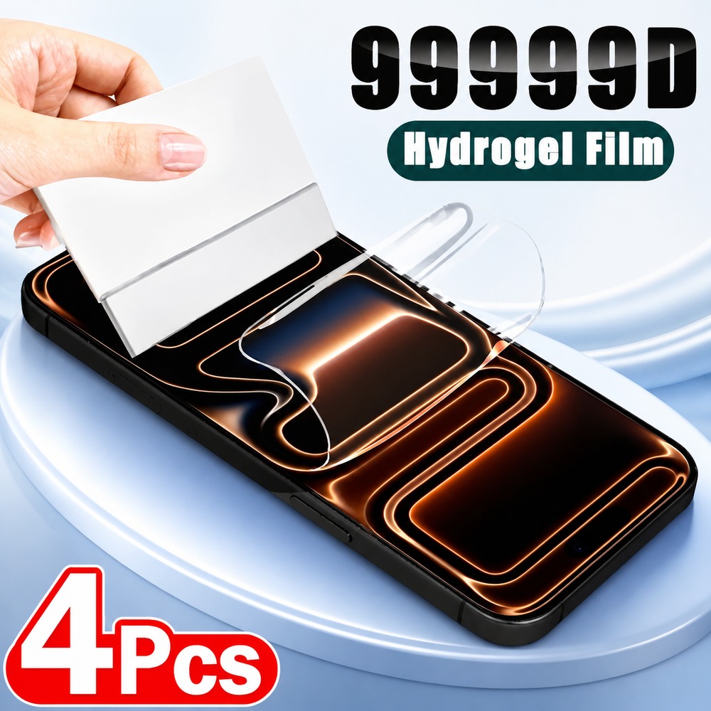 Realme Gt 6 - Realme GT Master、GT3、GT5、GT6、GT6T用ハイドロゲルフィルム4枚セット、Realme GT7、GT7T、GT7 Pro、GT8、GT8 Pro用ソフトスクリーンプロテクターHD
