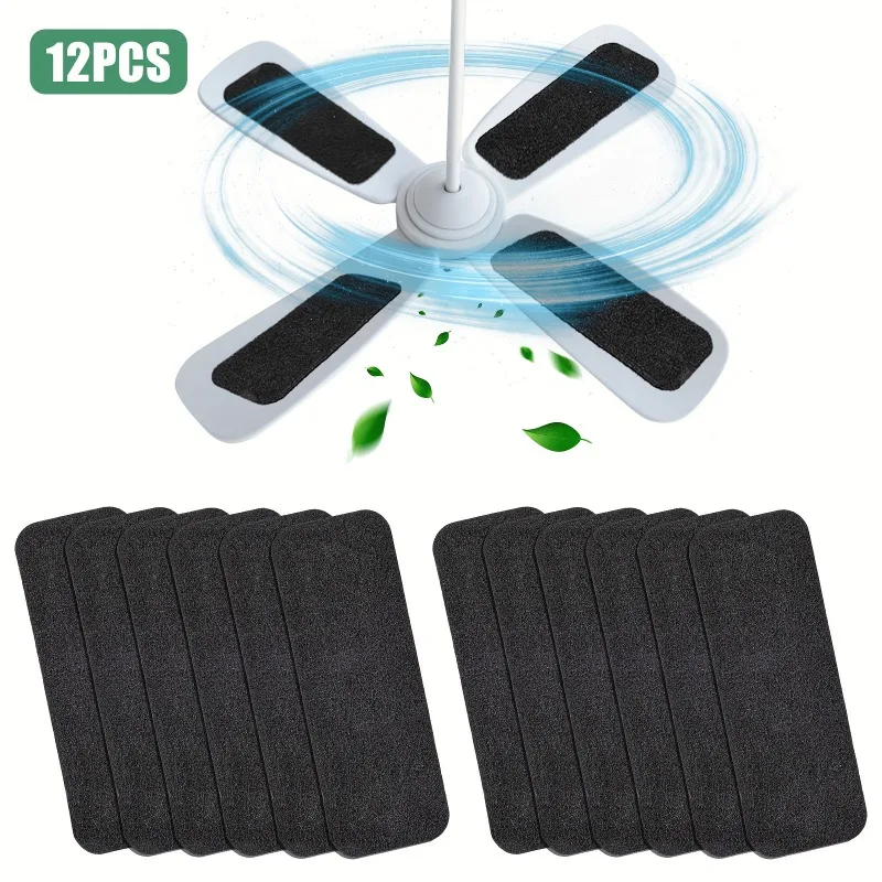 Dust Removal Sticker - 2026年最新ホット商品 ユニバーサル天井ファンブレードフィルター、再利用可能な粘着式空気清浄ステッカー、家庭用ほこりや花粉除去用