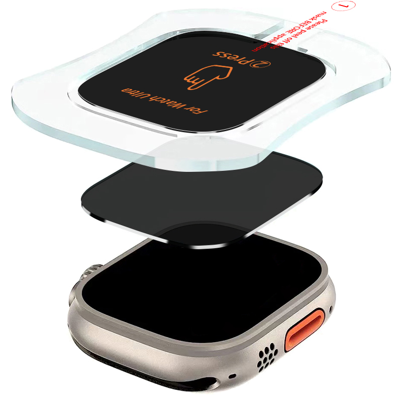 Screen Alignment Tool - Apple Watch用スクリーンプロテクターフィルム,iwatch用配置フィルム,プライバシー,強化ガラス,ultra2,ウルトラ,49mm