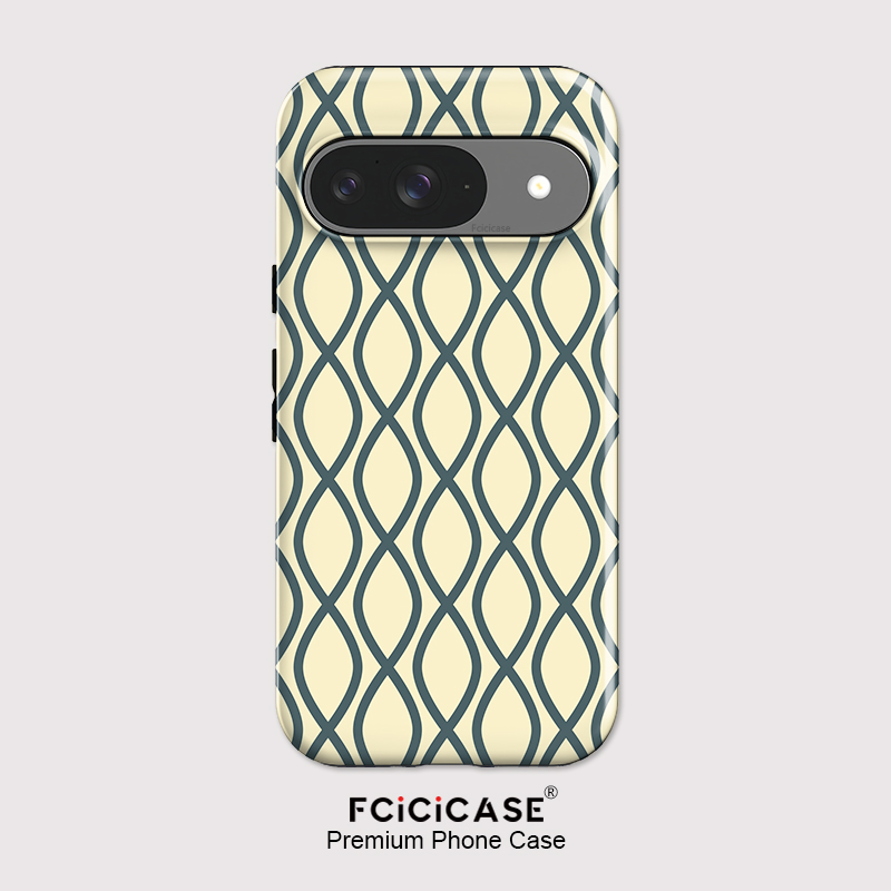 Google Pixel 9 Pro - Fcicicase ファッションストライププリントスマホケース Google Pixel 9 8