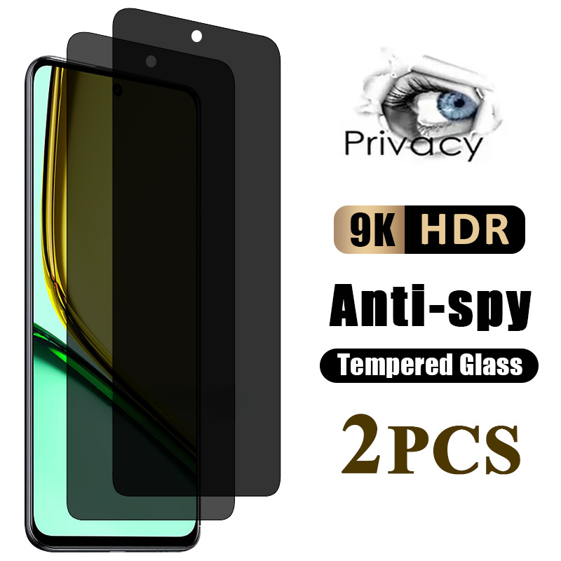 Realme C67 - 2 個アンチスパイプライバシースクリーンプロテクター Realme C67 C51 V50s