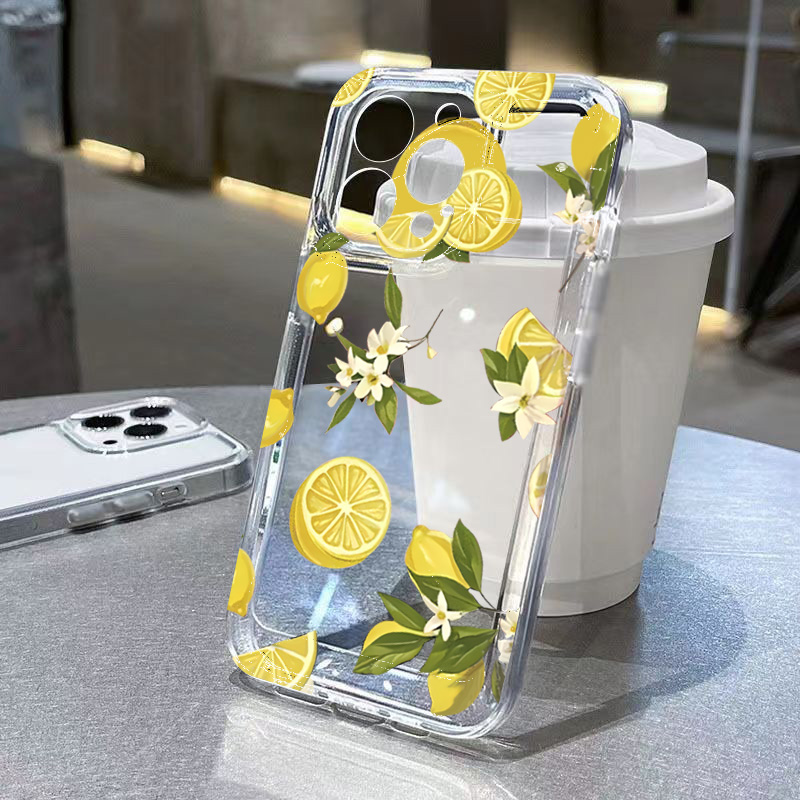 Samsung Galaxy S24 - サマーフルーツレモンフラワークリアスマホケース Samsung Galaxy S25 S24 S23