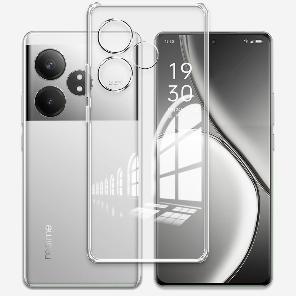 Realme gt 6t用の柔らかく透明なシリコンケース,耐 - Realme Gt 6 のレビューと価格