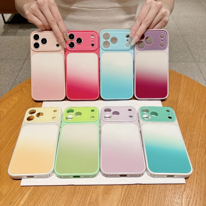 キャンディーカラーグラデーションのiPhoneケース（iPh - Camera Lens Protector のレビューと価格