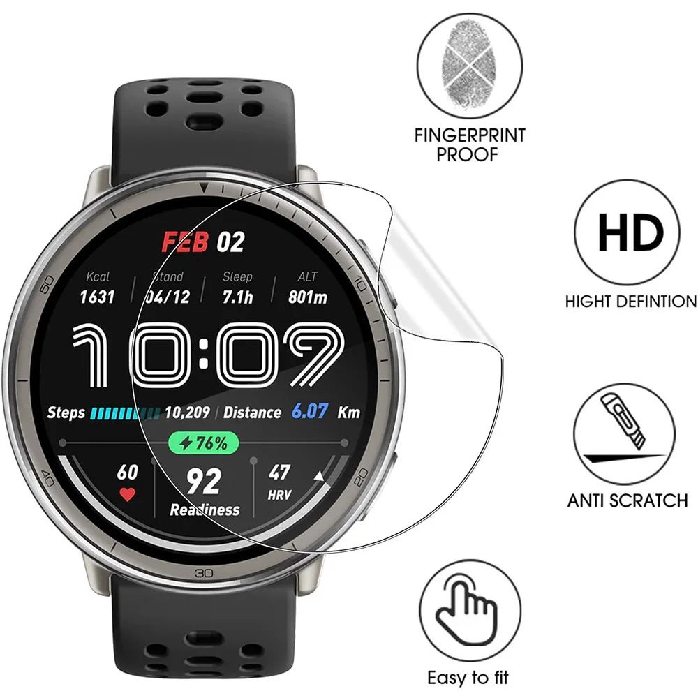 1-3 個湾曲したソフトエッジ保護フィルム Amazfit  - Curved Edge Screen のレビューと価格