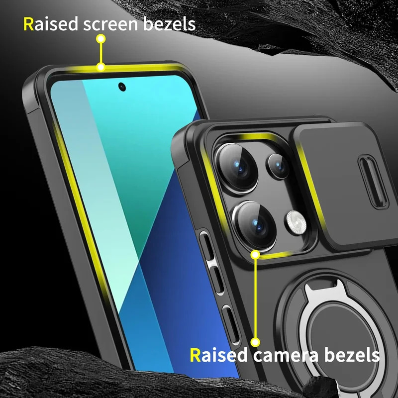 耐衝撃アーマー磁気ブラケットケース Xiaomi Redmi - Camera Lens Protector のレビューと価格